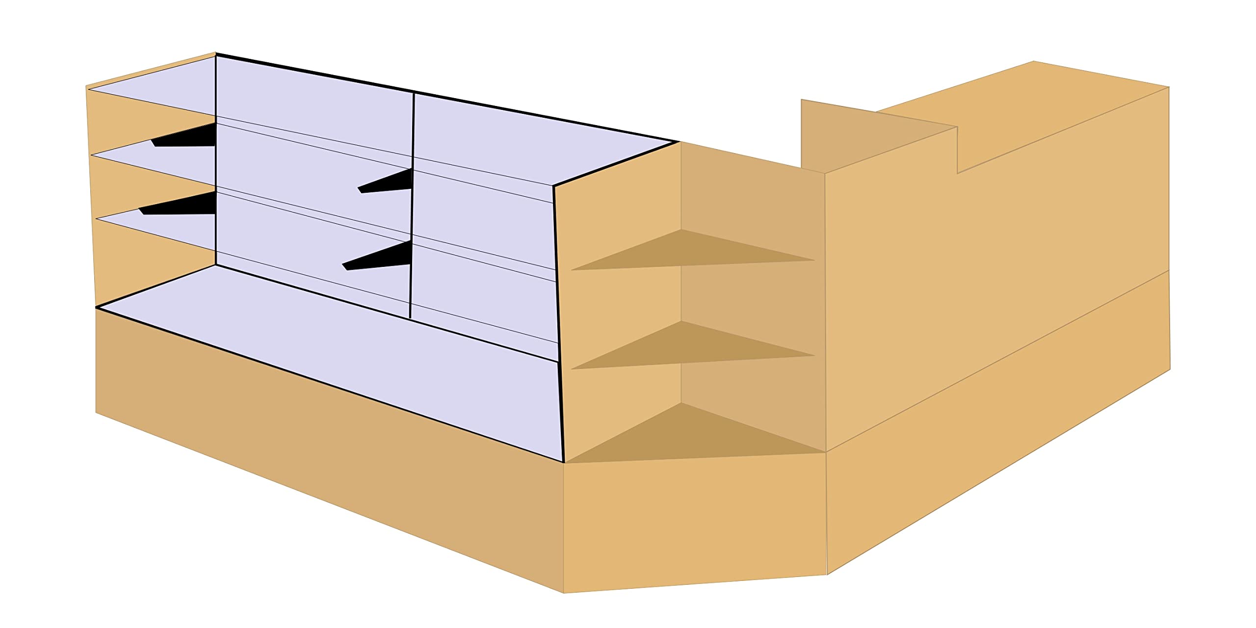 70 Inch Maple Wood Display Case Set - Perfect for Retail Stores, Museums & Home Décor Showcase