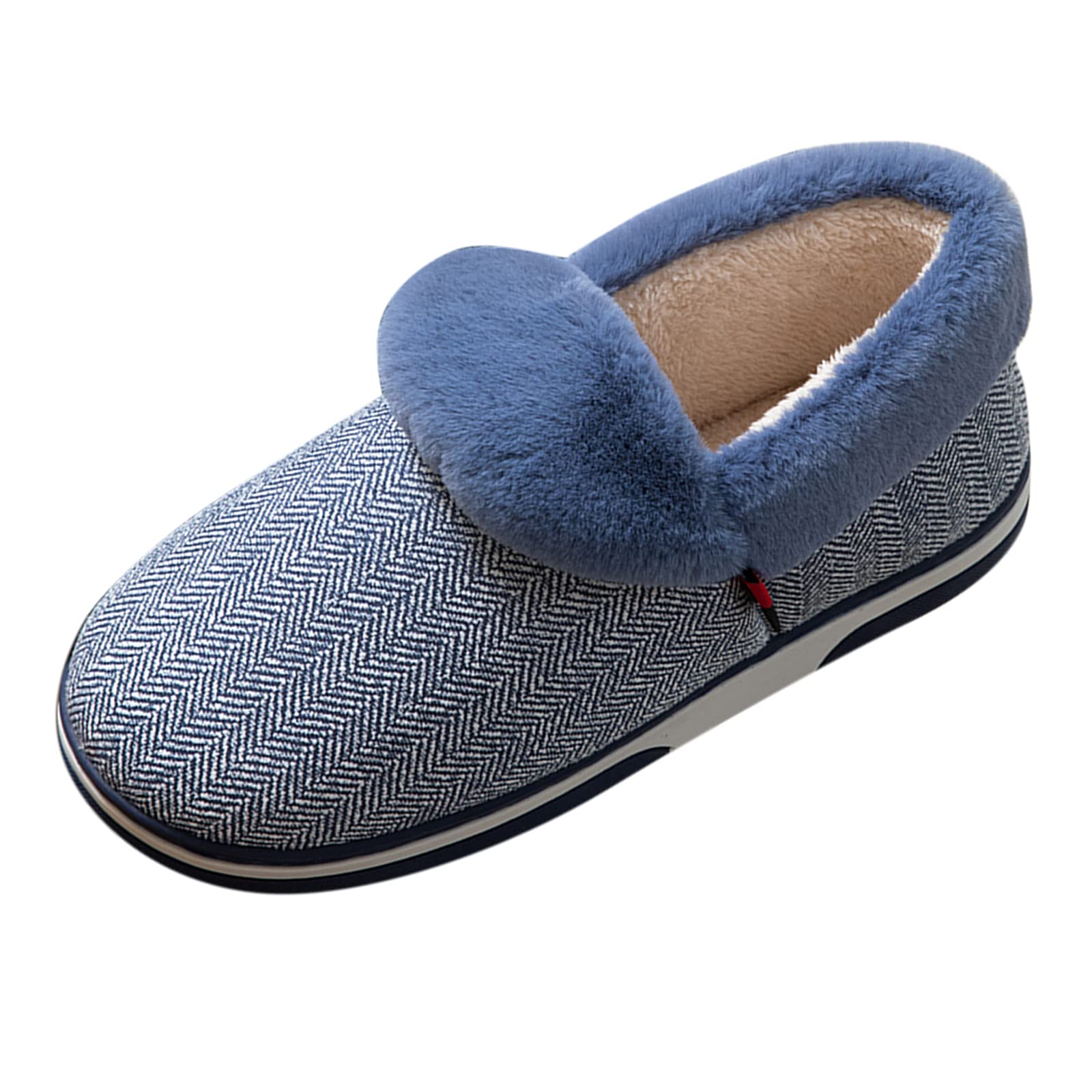 **Men's Plush Slip-On Slippers - Soft & Warm House Shoes for Indoor Comfort - Perfect for Lounging, Relaxing at Home**