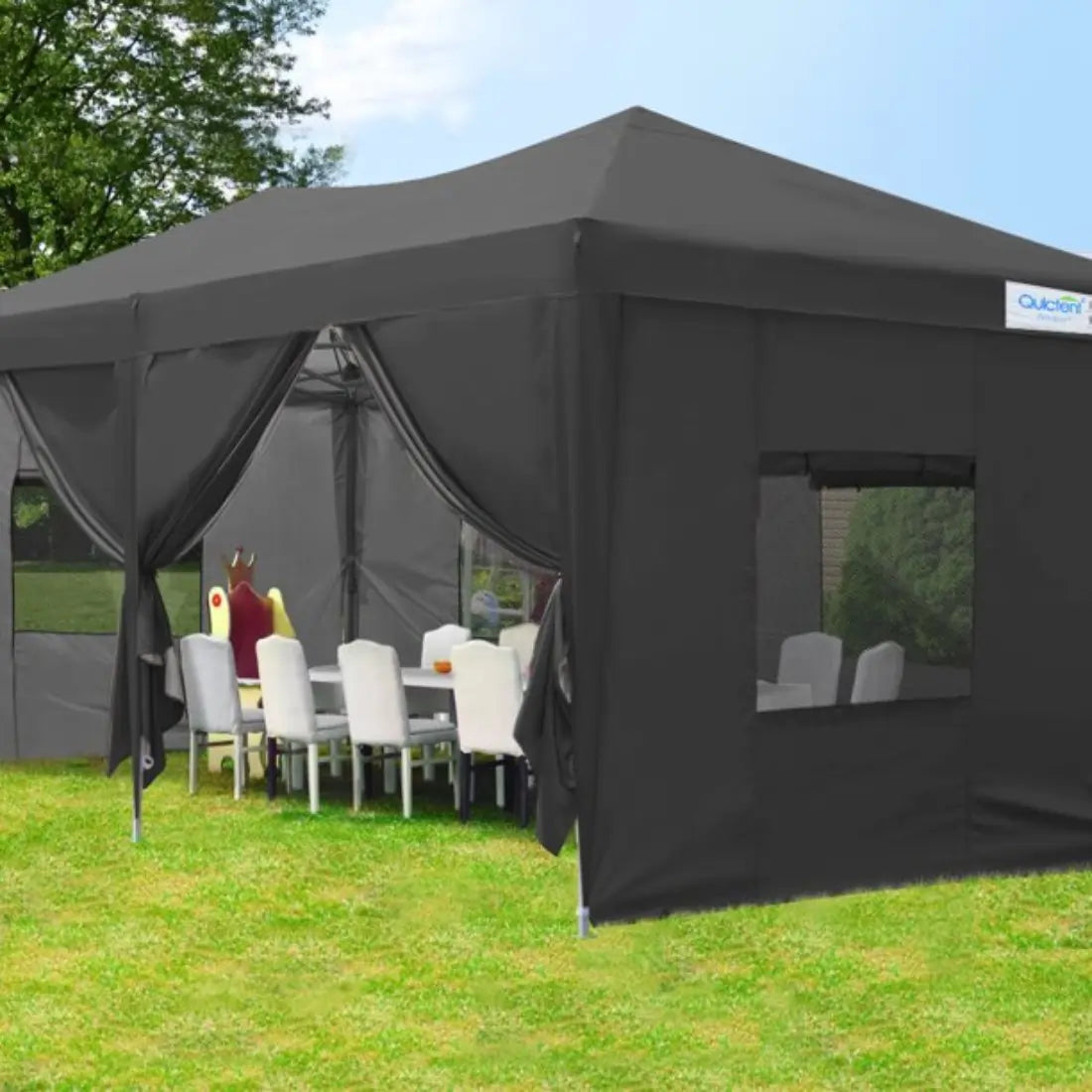 10' x 20' Pop Up Canopy Tent with Removable Side Walls - Waterproof Outdoor Shelter for Parties, Camping & Beach Events