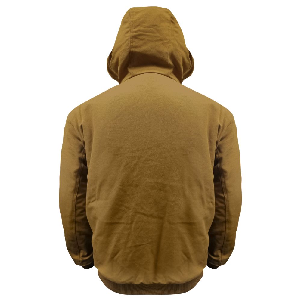 ActionHeat AH WJKT 5V K XL - Battery-Powered Cordless Heated Work Jacket for Men, Khaki, XL - Stay Warm in Cold Weather for Outdoor Work, Construction & Winter Activities