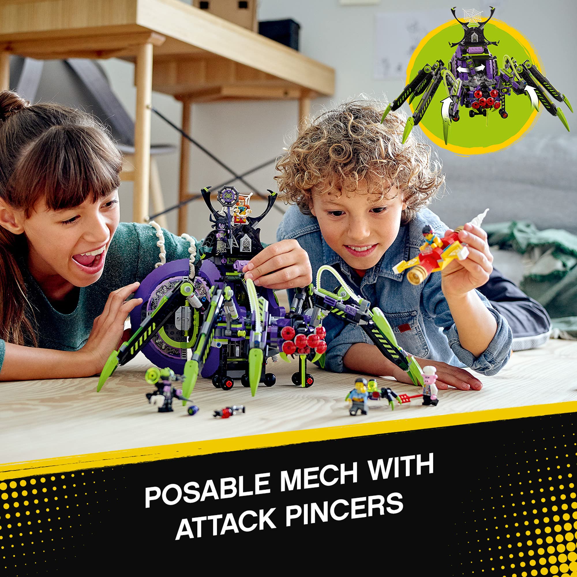 LEGO Monkie Kid Spider Queen’s Arachnoid Base 80022 Building Kit (1,170 Pieces) – Creative Construction Toy for Kids & Collectors – Perfect for Play, Display & Gift Giving