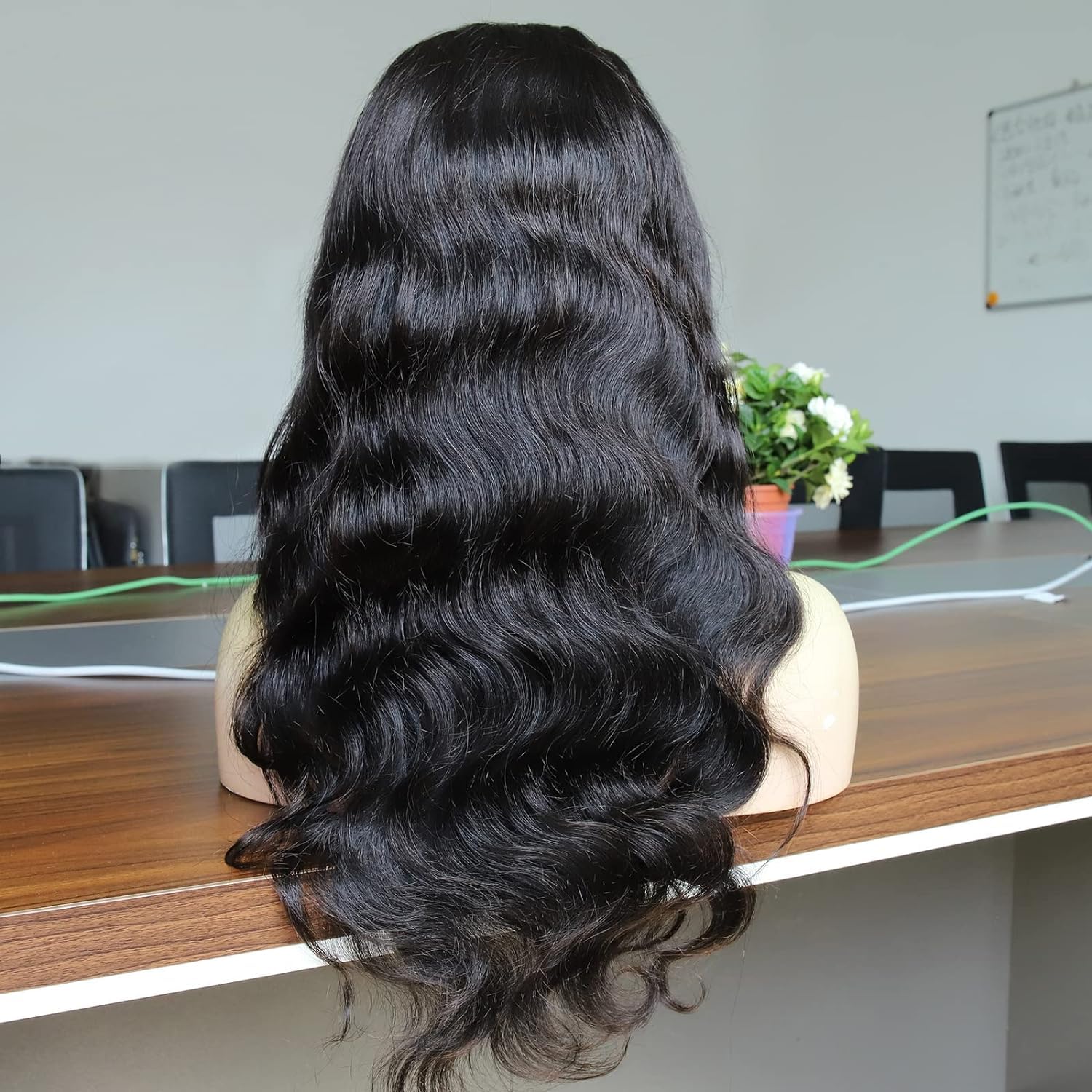 250 Density 13x4 HD Lace Front Human Hair Wig - Pre Plucked Glueless Body Wave Wigs with Bleached Knots | 20 Inch Natural Black Women Frontal Wig for Daily Wear, Parties & Special Occasions