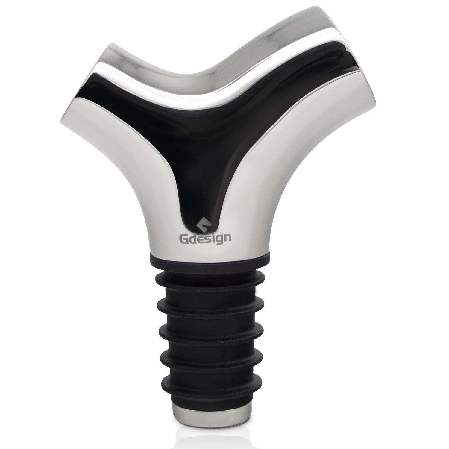 Premium 304 Stainless Steel Y-Shaped Wine Bottle Stopper - Silver Triangular Design with Airtight Seal | Easy to Clean & Reusable | Perfect for Red Wine, White Wine, Champagne & Home Bar Accessories