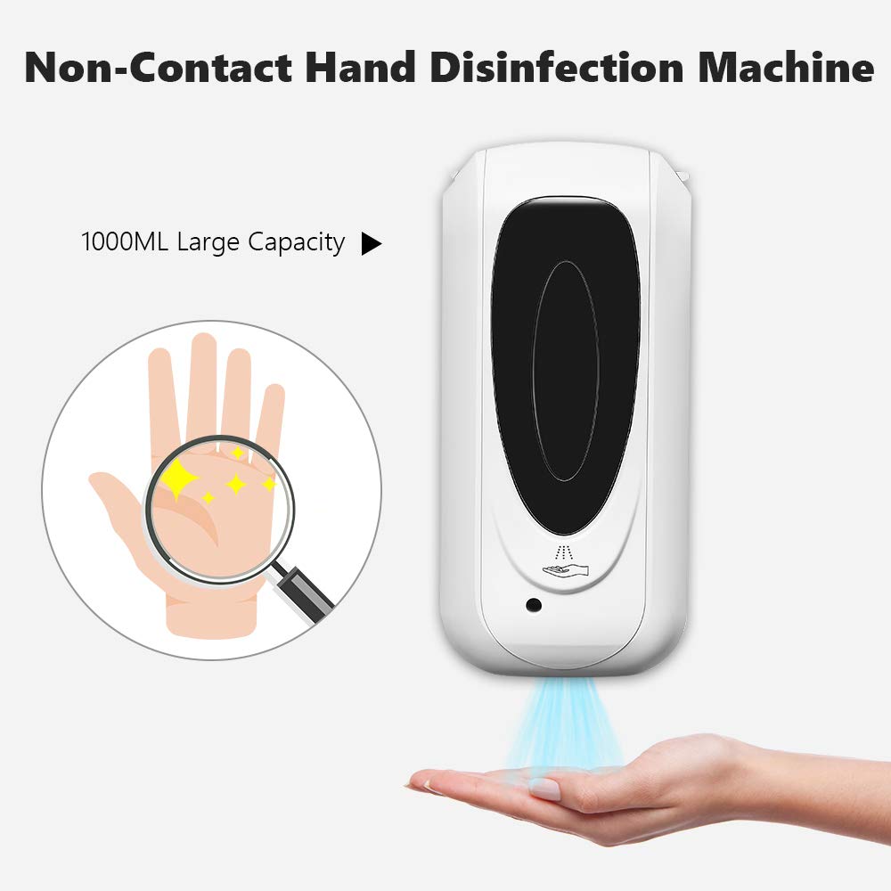 Touchless Automatic Hand Soap Dispenser 1000ML - Adjustable Height with Stainless Steel Floor Stand for Office, School, Hospital & Public Areas | Hygienic Hands-Free Soap Station (US Stock) - Perfect for Restrooms, Kitchens, and High-Traffic Areas