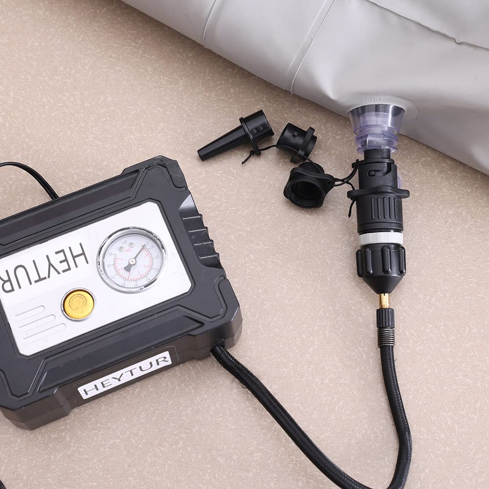 Inflatable Boat SUP Pump Adapter with Kite/Boston Valve - Universal Air Valve Adapter for Standard Pumps - Spoke Plate Attachment (Multi-Purpose) - Perfect for Kayaks, SUPs, Air Mattresses & Pool Floats