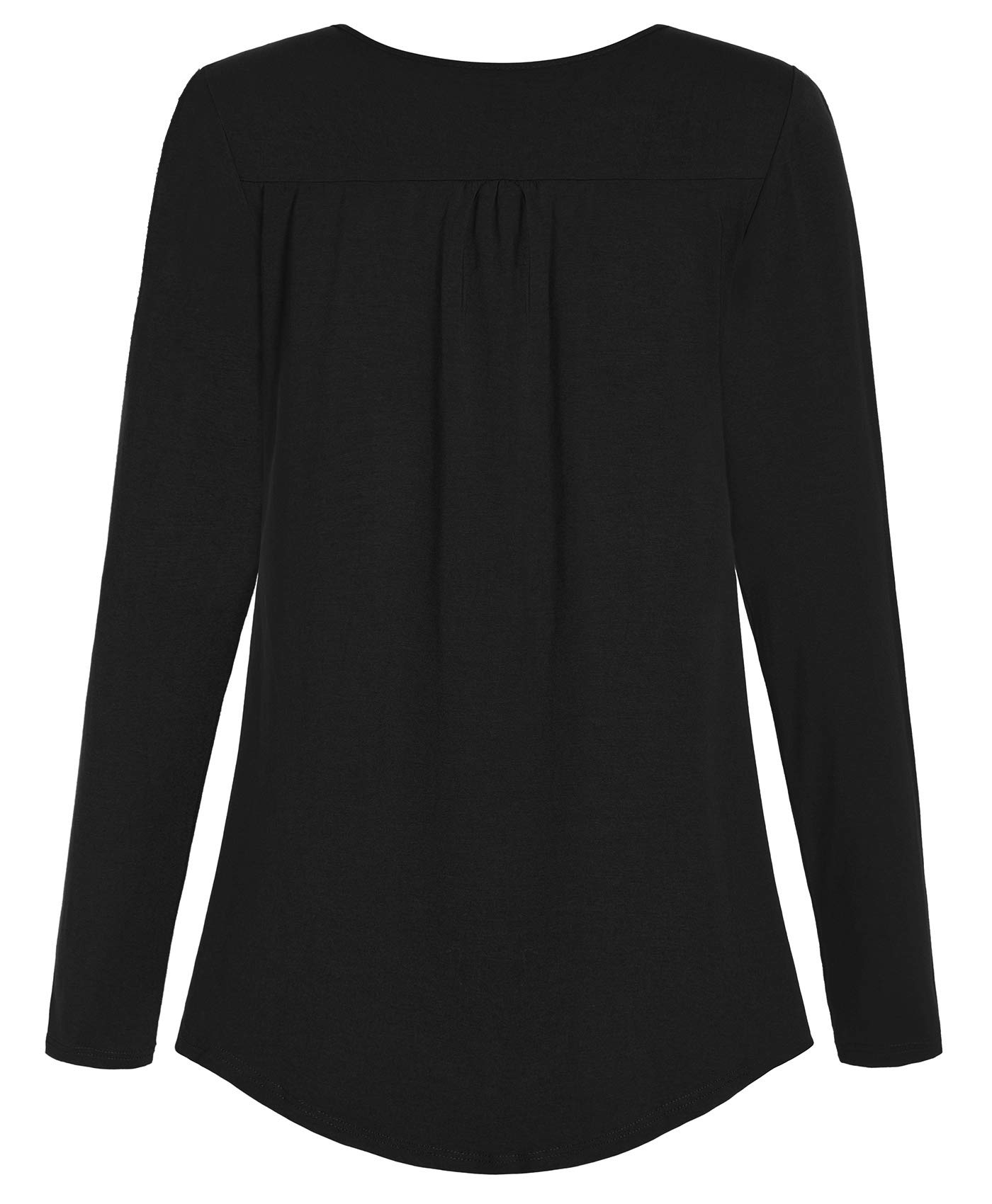 Esenchel Women's Long Sleeve Flowy Tunic Blouse Top - Casual Loose Fit Shirt for Leggings | Perfect for Work, Yoga & Everyday Wear