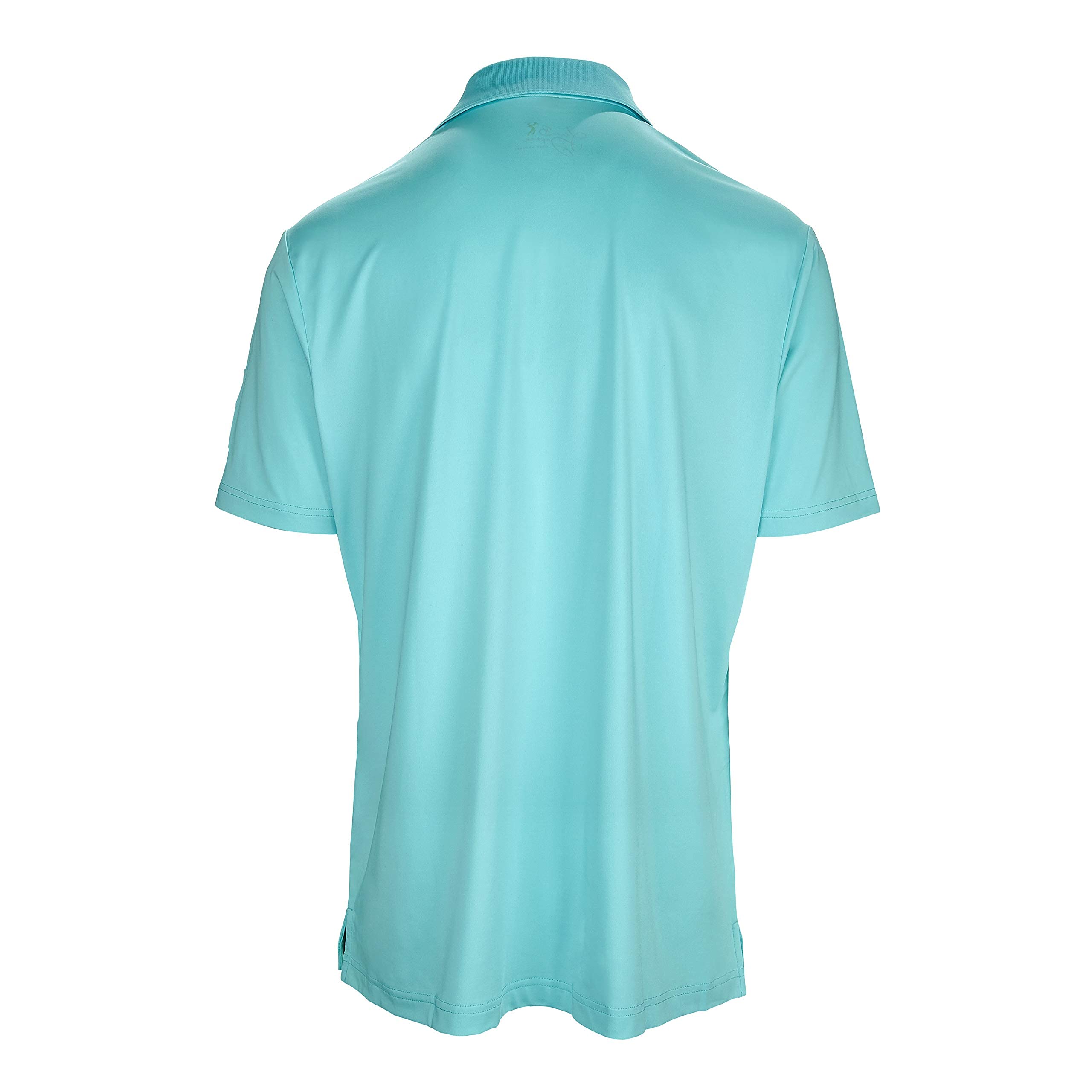Men's Slim Fit Short Sleeve Golf Polo Shirt - Moisture Wicking Polyester Spandex Blend - Breathable Performance Shirt for Golf, Tennis & Casual Wear