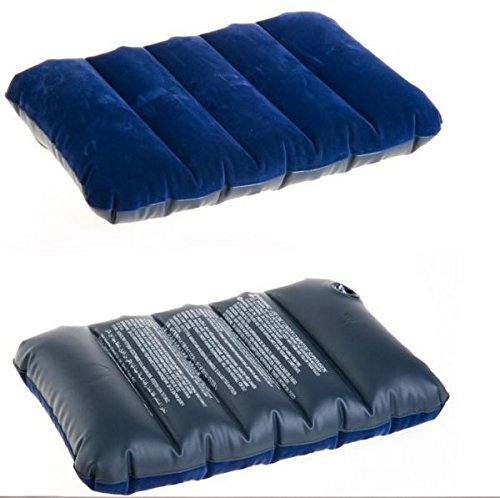 YOGJAT Velvet Yoga Travel Pillow (2 Pack) - Blue - Comfortable & Portable Neck Support for Airplane, Car, Office & Meditation