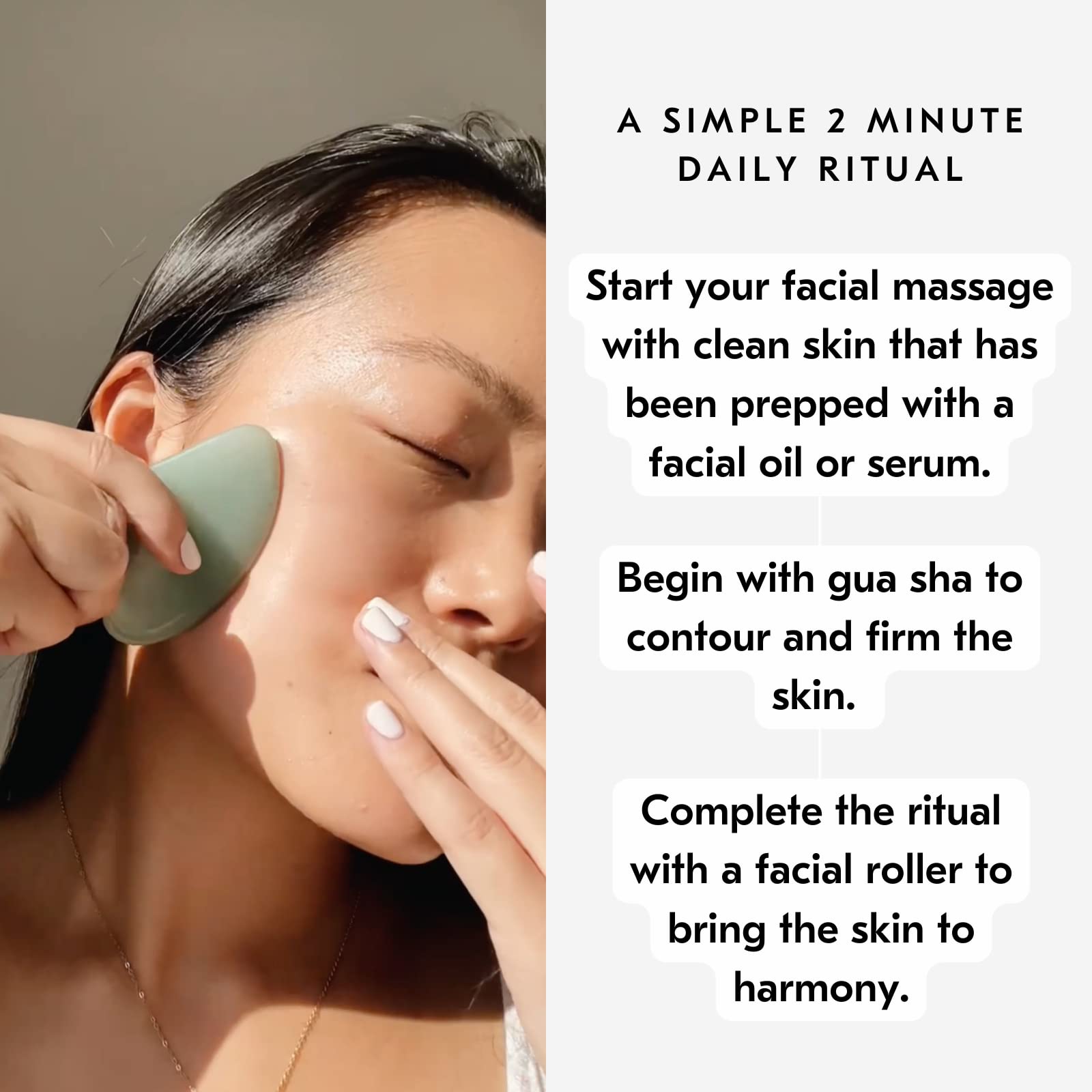 Mount Lai Rose Quartz Facial Spa Set - 2 Piece Skincare Kit for Gua Sha & Massage | Hydrating & Anti-Aging Facial Tools for Home Spa & Self-Care Routine