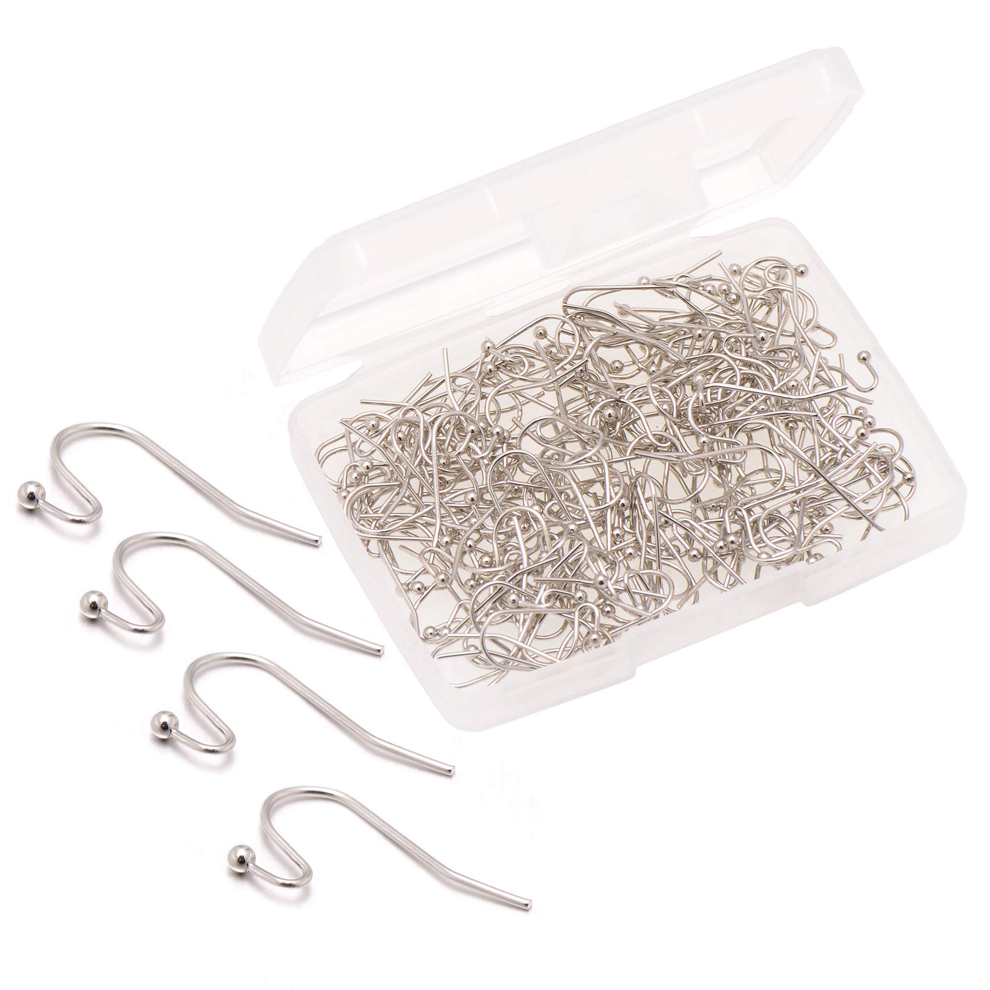 Paialco 60Pcs Bright Silver French Ear Wires - Durable Earring Hooks for Jewelry Making - Perfect for DIY Earrings, Crafting, and Professional Jewelry Design