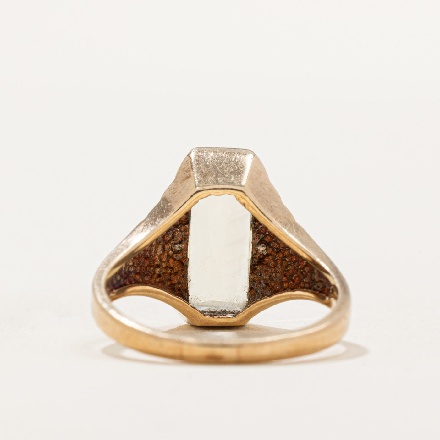 1.75ct Quartz & Diamond Tapered Ring with 0.04ctw Diamonds - Size 7.75 | Elegant Wedding Band, Anniversary Gift for Her, Perfect for Special Occasions
