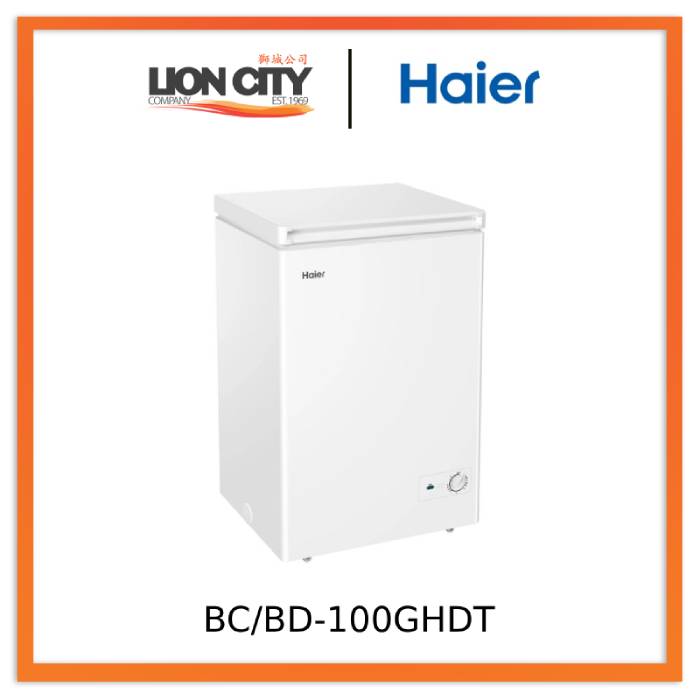 Haier BC/BD 100GHDT 100L Energy Efficient Chest Freezer with 2-Year Warranty - Perfect for Home, Office, or Commercial Use