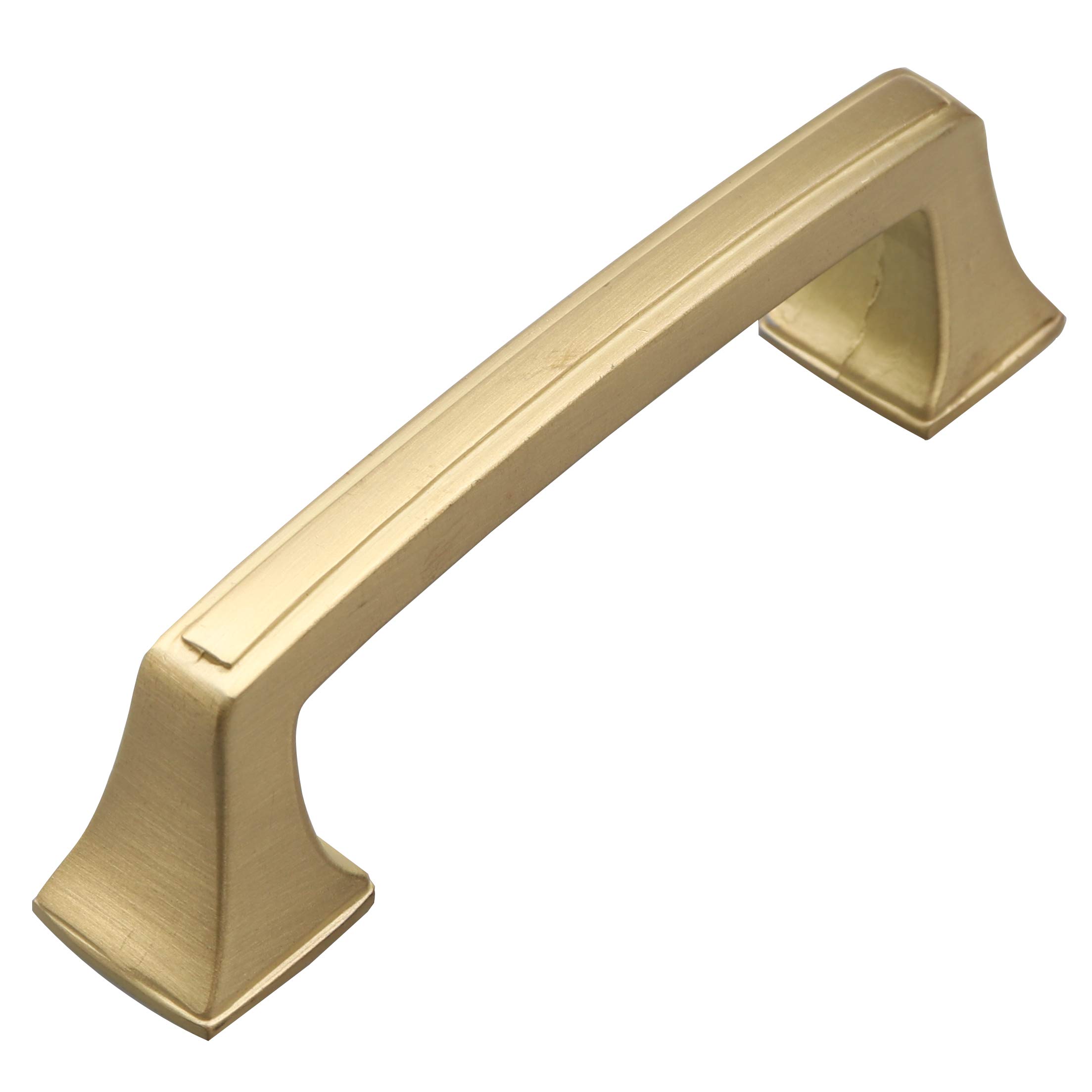 GlideRite 3 Inch Cabinet Drawer Pulls in Satin Gold - Pack of 10 (87380-SG-10) - Modern Dresser & Cabinet Hardware for Kitchen, Bathroom & Furniture Upgrade