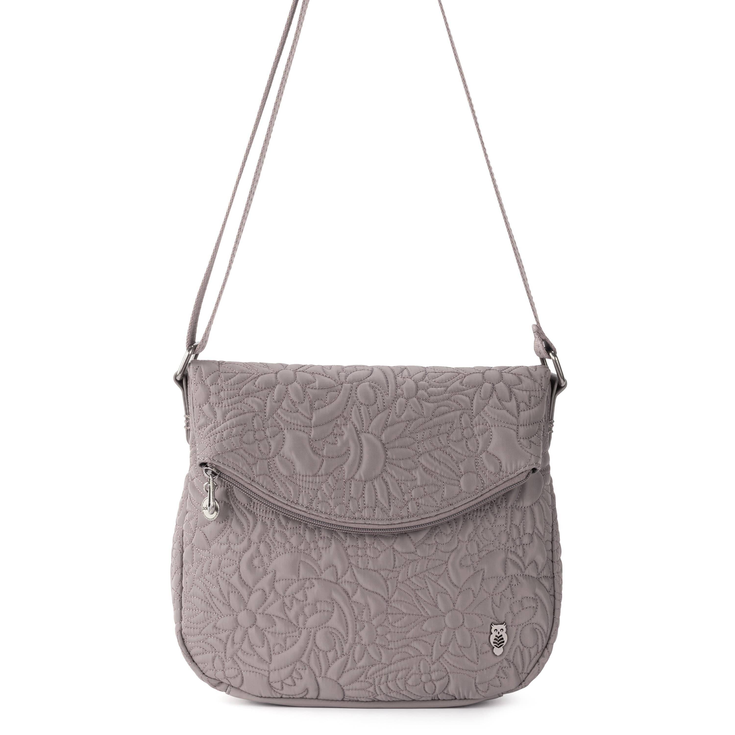 Eco-Friendly Foldover Crossbody Bag - Sustainable Mushroom Spirit Desert Quilted Design for Women | Perfect for Travel, Work & Everyday Use