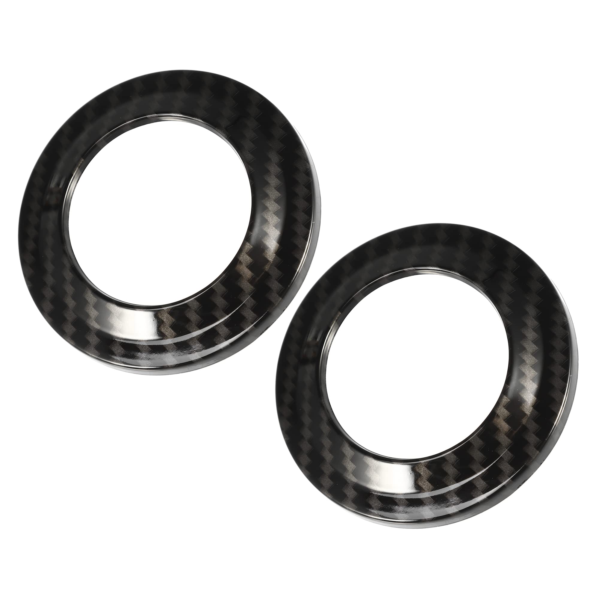 X AUTOHAUX 2pcs A-Pillar Speaker Decoration Covers - Carbon Fiber Pattern Black Interior Accessories for 2007-2014 Jeep Wrangler JK - Upgrade Your Car Audio System & Enhance Interior Style