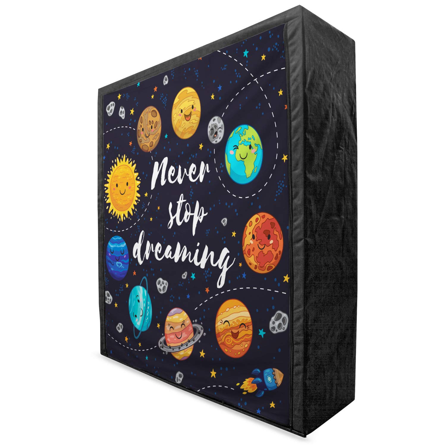 Ambesonne Portable Fabric Wardrobe with Space Theme - 59