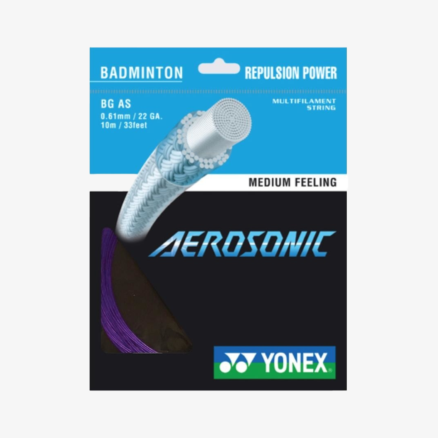 Yonex Aerosonic 10m Badminton String - High Performance Badminton Racket String (3 Color Options) for Professional & Recreational Players - Perfect for Tournaments & Casual Play