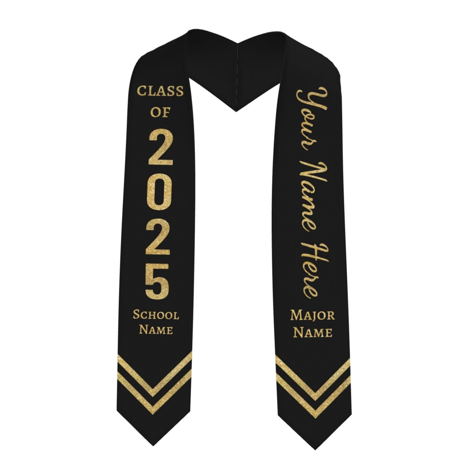 Custom Graduation Stoles with Name & Photo - Personalized Class of 2025 Graduation Stole - Perfect for High School & College Graduation Ceremonies, Commencement Photos & Graduation Gifts