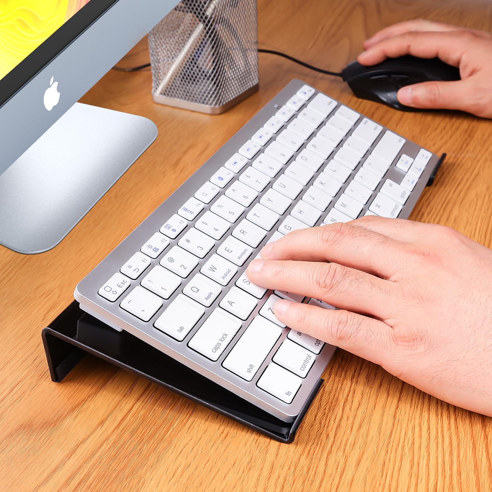 Acrylic Keyboard Stand for Desk - Ergonomic Lift for Office & Gaming