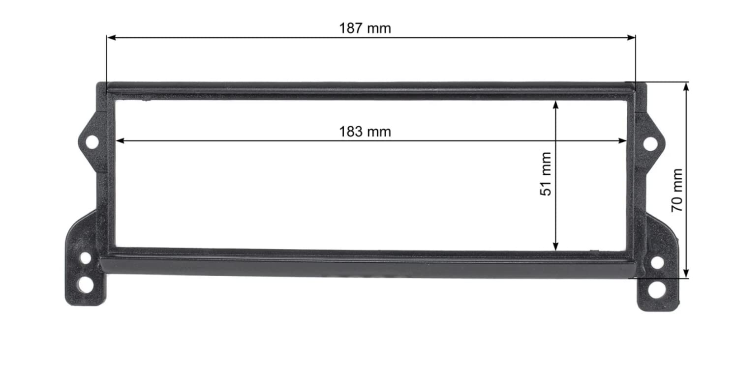 Universal Single DIN Car Radio Mounting Bracket - 1 DIN Stereo Installation Kit for Mini Cooper, Cabrio & Hatchback Models | Perfect for Aftermarket Head Unit Upgrade & Car Audio System Installation