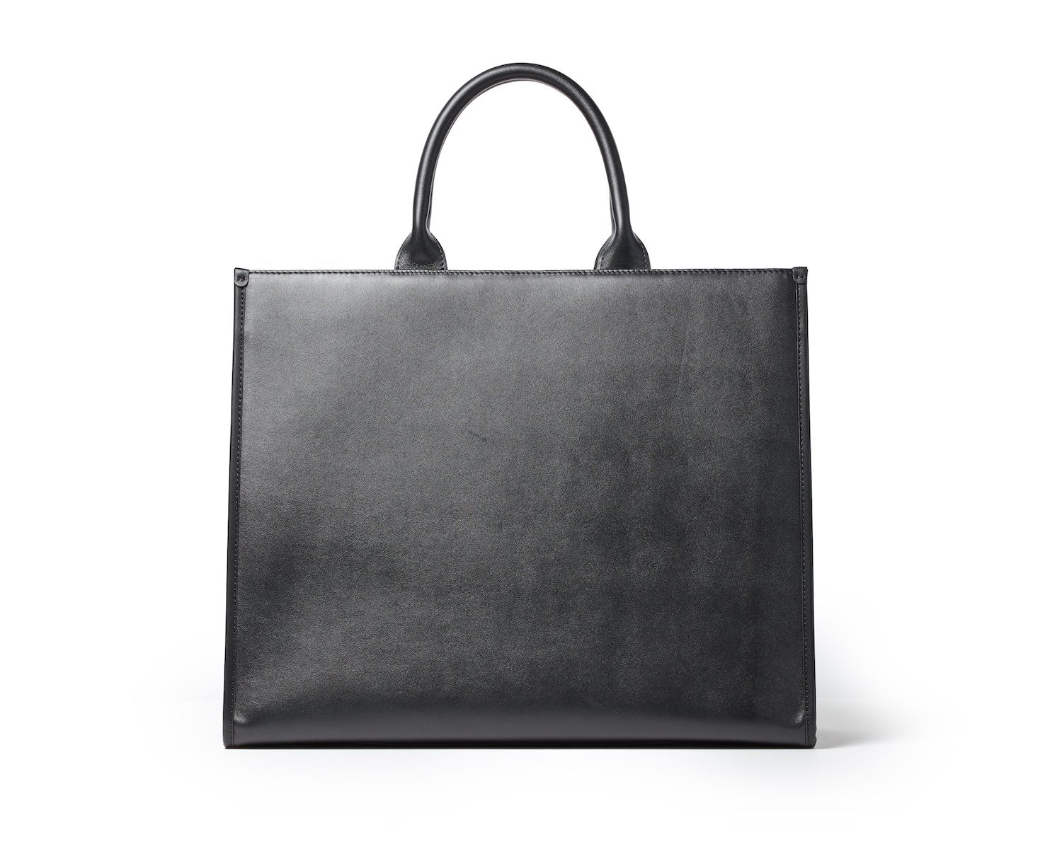 Luxury Monogram Tote Bag for Women - Black Leather Designer Handbag for Work, Travel & Everyday Use