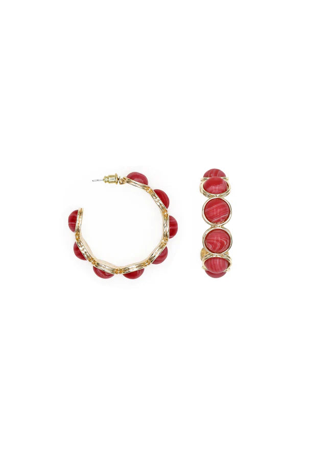 ELLINA Coral Earrings for Women - Elegant Dangle Earrings for Party, Wedding & Everyday Wear