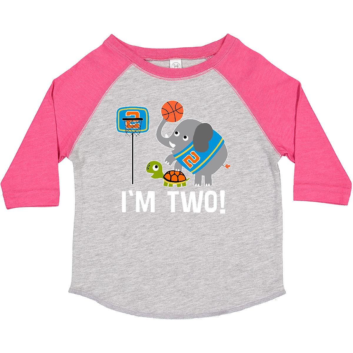 Inktastic Basketball 2nd Birthday T-Shirt for 2 Year Old Boys & Girls - Cute Toddler Basketball Party Outfit for Birthday Celebrations & Sports Events