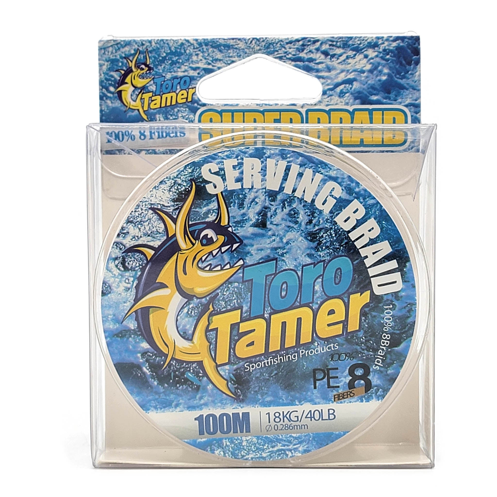 Premium Toro Tamer 8-Strand Hollow Braided Fishing Line - 100m Spool for Saltwater & Freshwater Angling - Ideal for Offshore Trolling, Casting & Big Game Fishing