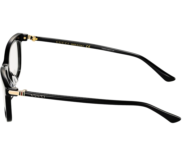 Gucci GG 0296OA 001 Shiny Black Rectangle Men's Eyeglasses - Premium Designer Sunglasses for Men, UV Protection, Fashion Eyewear for Business & Casual Wear