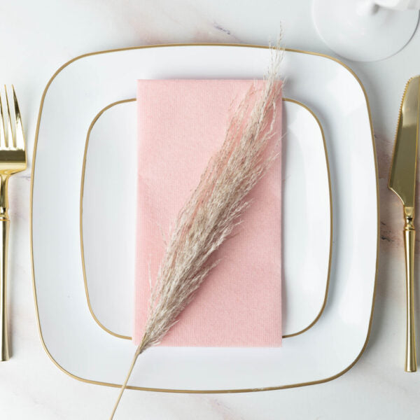 Premium Disposable Paper Napkins 20-Pack - Soft Pink for Parties, Picnics & Everyday Use - Eco-Friendly & Absorbent Dinner Napkins