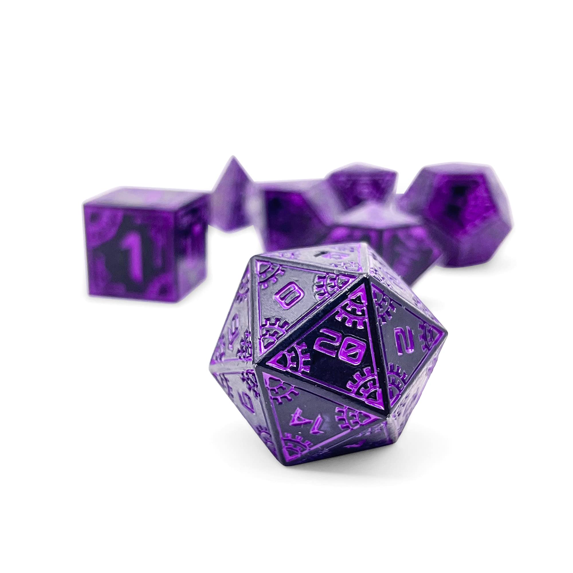 Norse Foundry Metal Space Dice Set - Wormhole Design for Sci-Fi RPG, D&D, and Tabletop Gaming Adventures