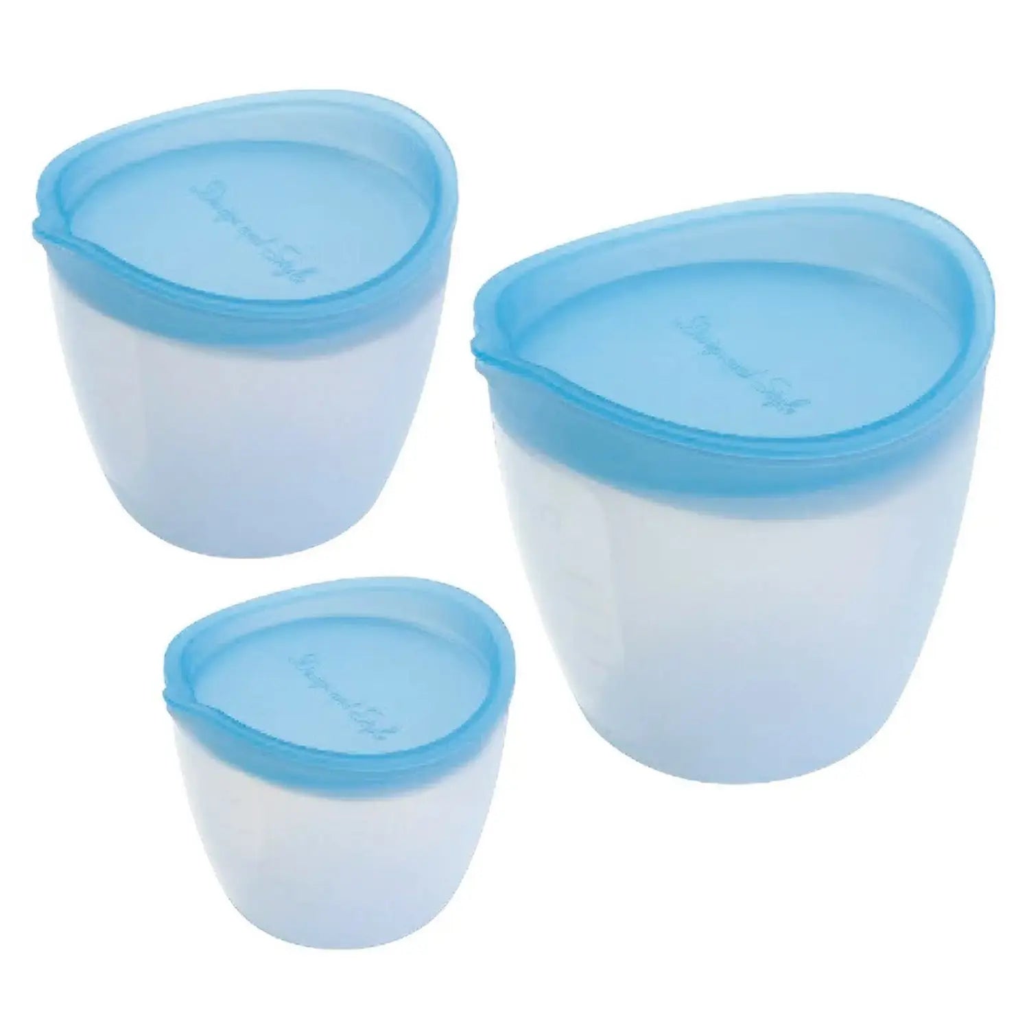D&S 3-Piece Silicone Bowl Set - Non-Slip, Heat-Resistant, Collapsible for Baking, Mixing & Food Storage - Perfect for Kitchen, Camping & Meal Prep