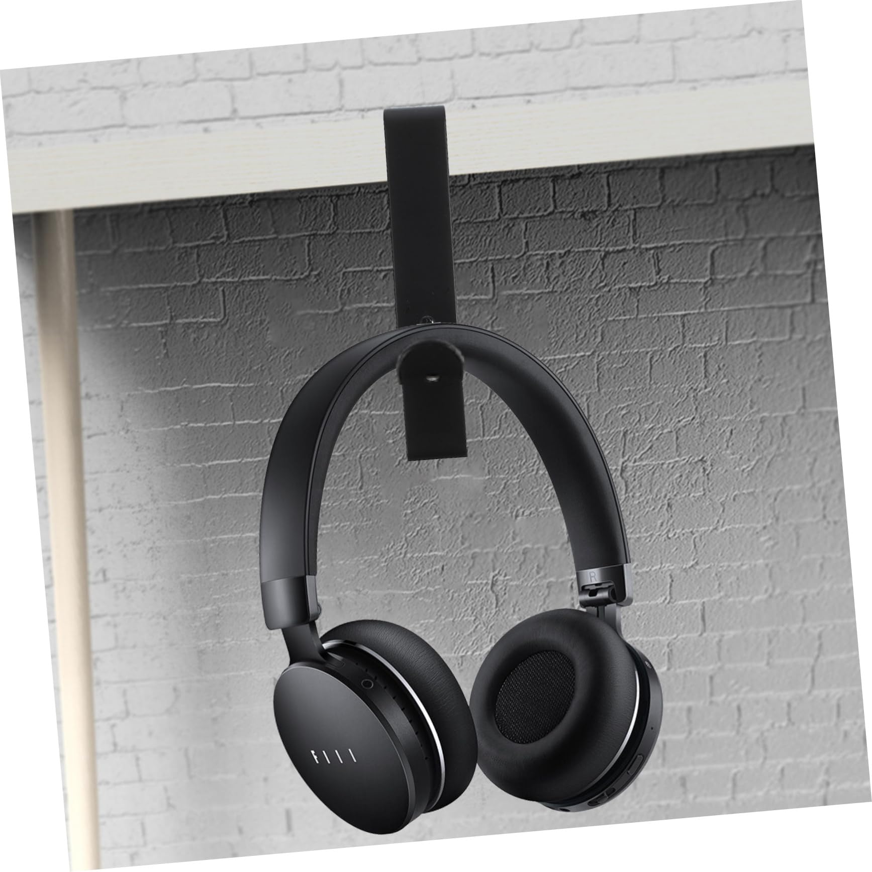 DOITOOL 3-Pack Heavy Duty Iron Headphone Stand Wall Mount - Space Saving Headset Holder with Cable Management for Gaming Headphones, Home Office & Studio Organization (Black) - Perfect for Desk, Wall & Under Desk Installation