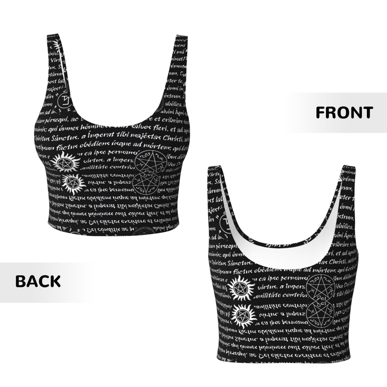 Women's Breathable Sports Bra - High Support Elastic Yoga Tank Top with Inspirational Prints - Perfect for Gym, Running & Workouts