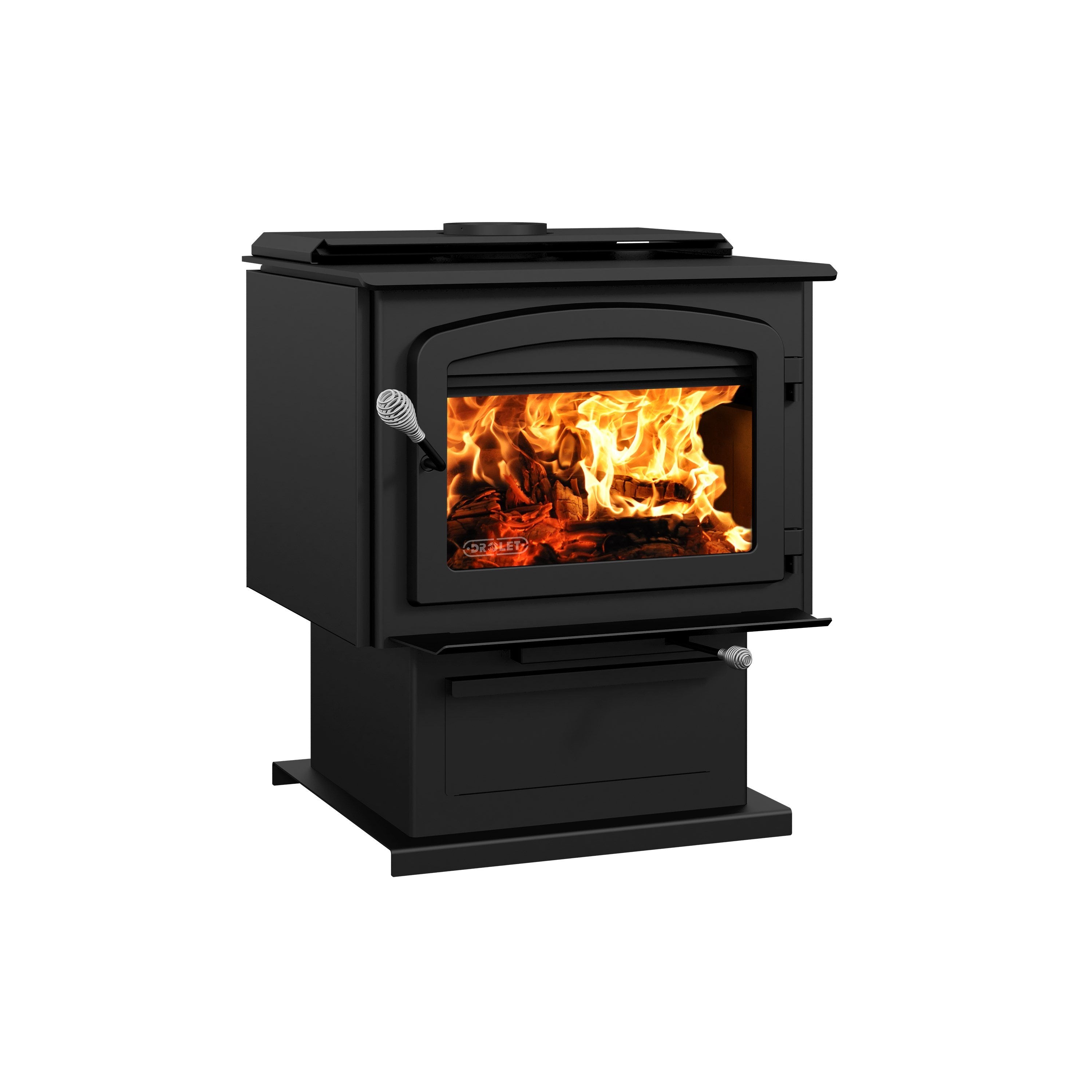 Drolet Escape 2100 EPA Certified Wood Stove - Heats Up to 2,700 Sq. Ft. - Efficient & Eco-Friendly Heating for Homes, Cabins, and Outdoor Living Spaces