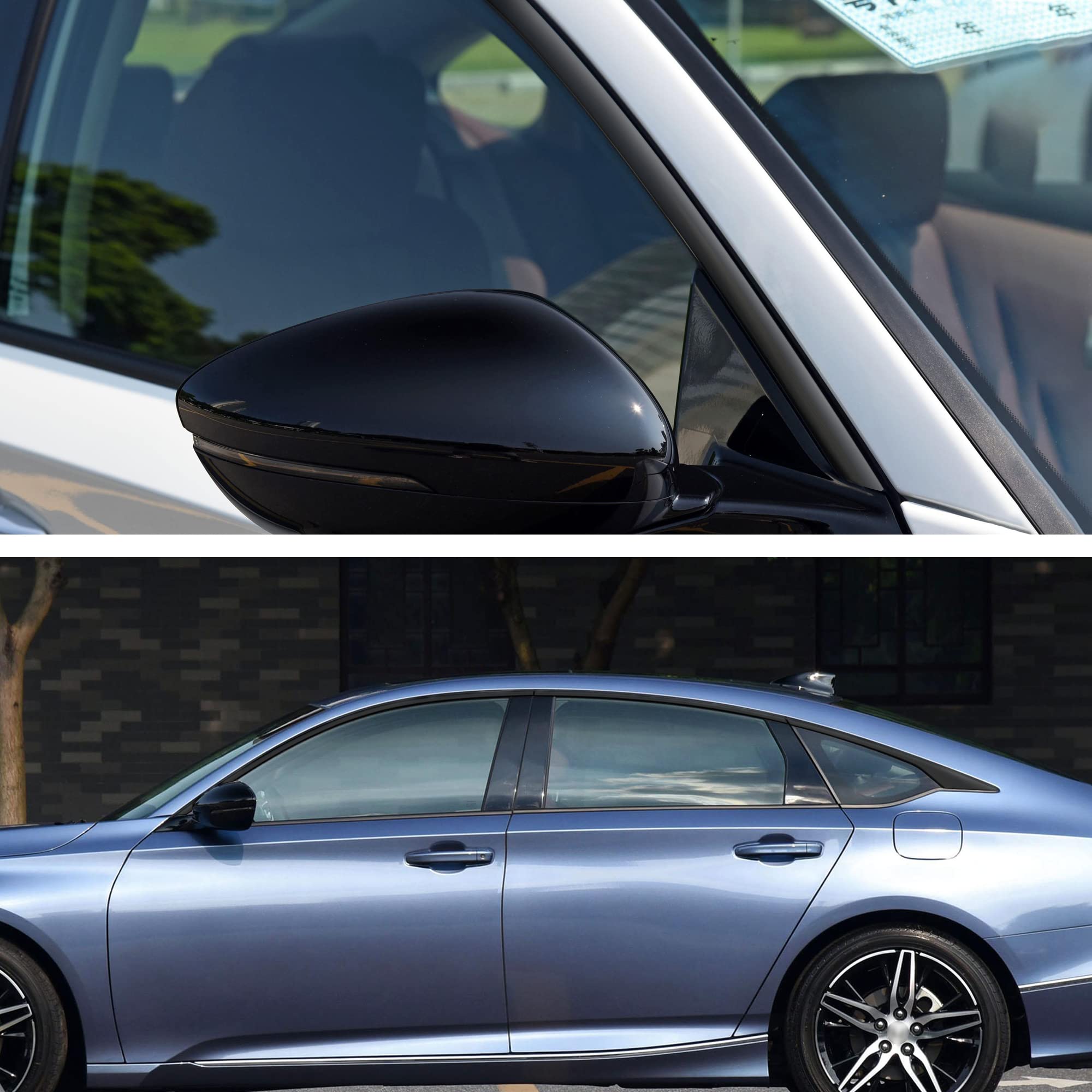 Honda Accord Sedan 2018-2022 Car Window Edge Vinyl Stickers - Matte Black Auto Window Cover Strip Trim Accessories | Weatherproof Protection & Custom Style Upgrade for Your Vehicle