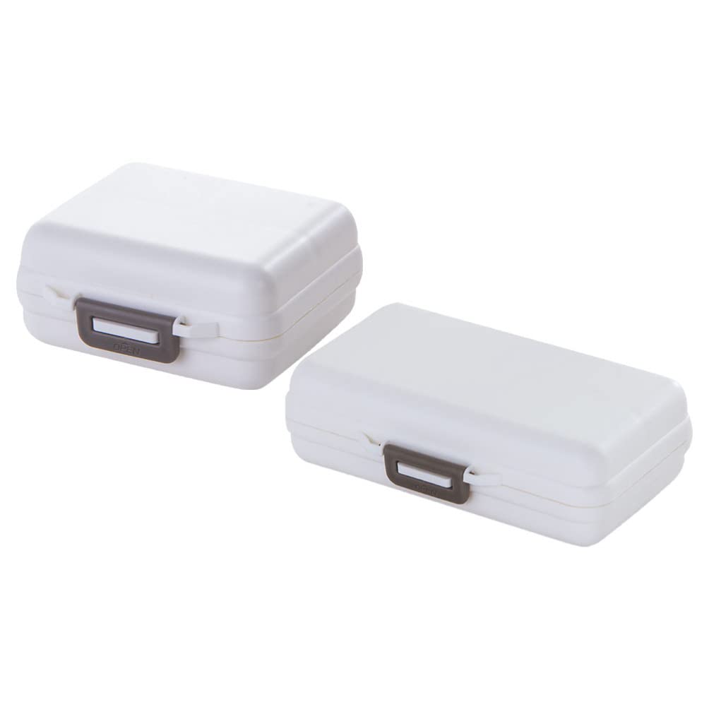 Healifty 2-Pack 7-Day Portable Pill Organizer with Partition Design - Compact Plastic Travel Pill Case for Daily Medication Storage - Perfect for Travel, Hiking, and Outdoor Activities