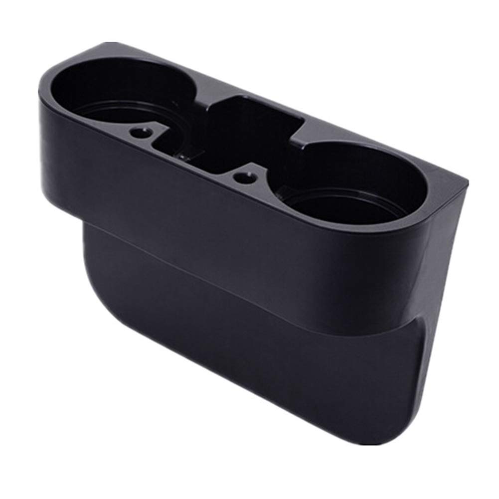 Universal Car Seat Gap Organizer - Black Storage Container for Cups, Bottles, Cans & Phone Holder | Perfect for Road Trips, Commuting & Family Travel