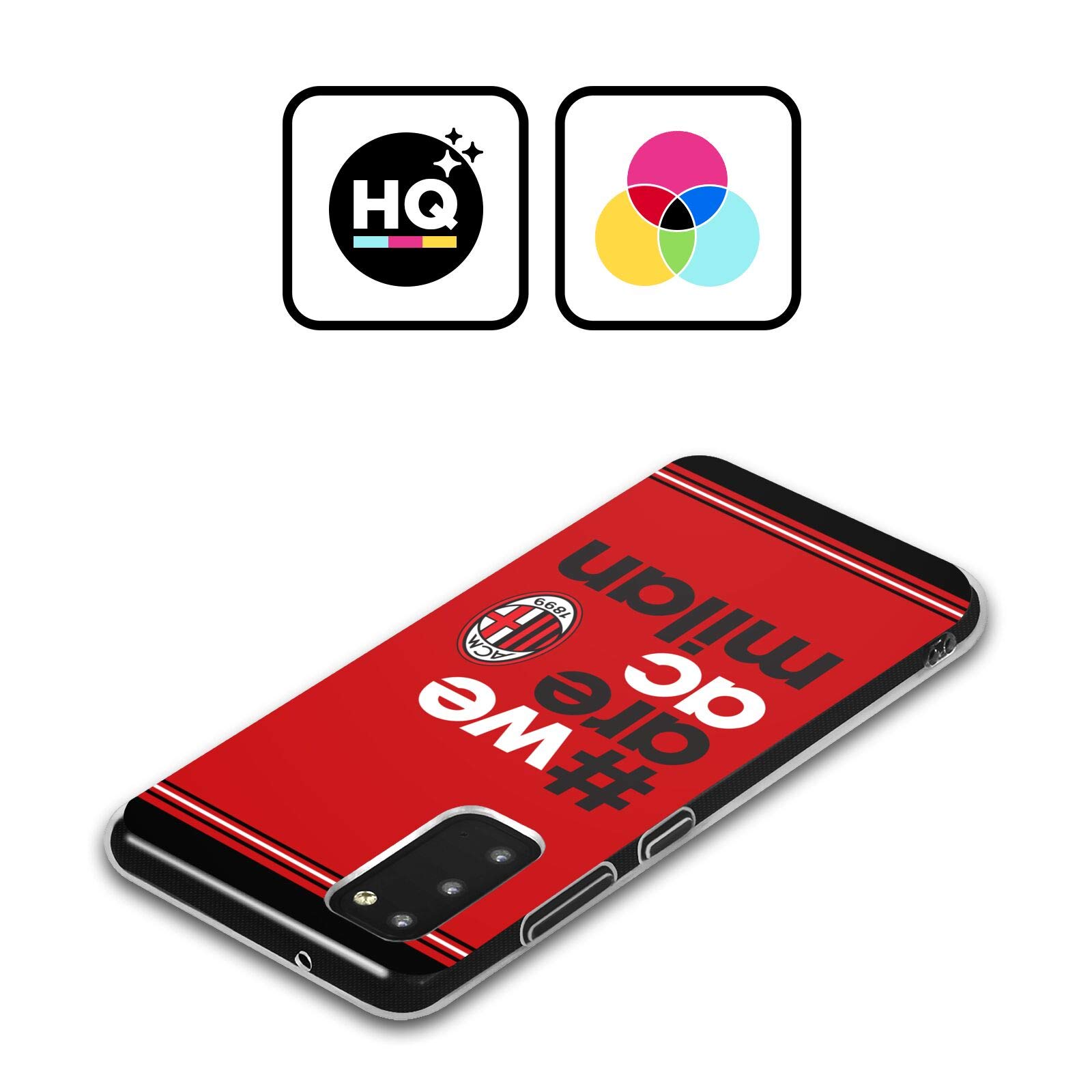 Head Case Designs Officially Licensed AC Milan Stripes Crest Soft Gel Case for Samsung Galaxy S21+ 5G - Durable Protection for Fans & Daily Use