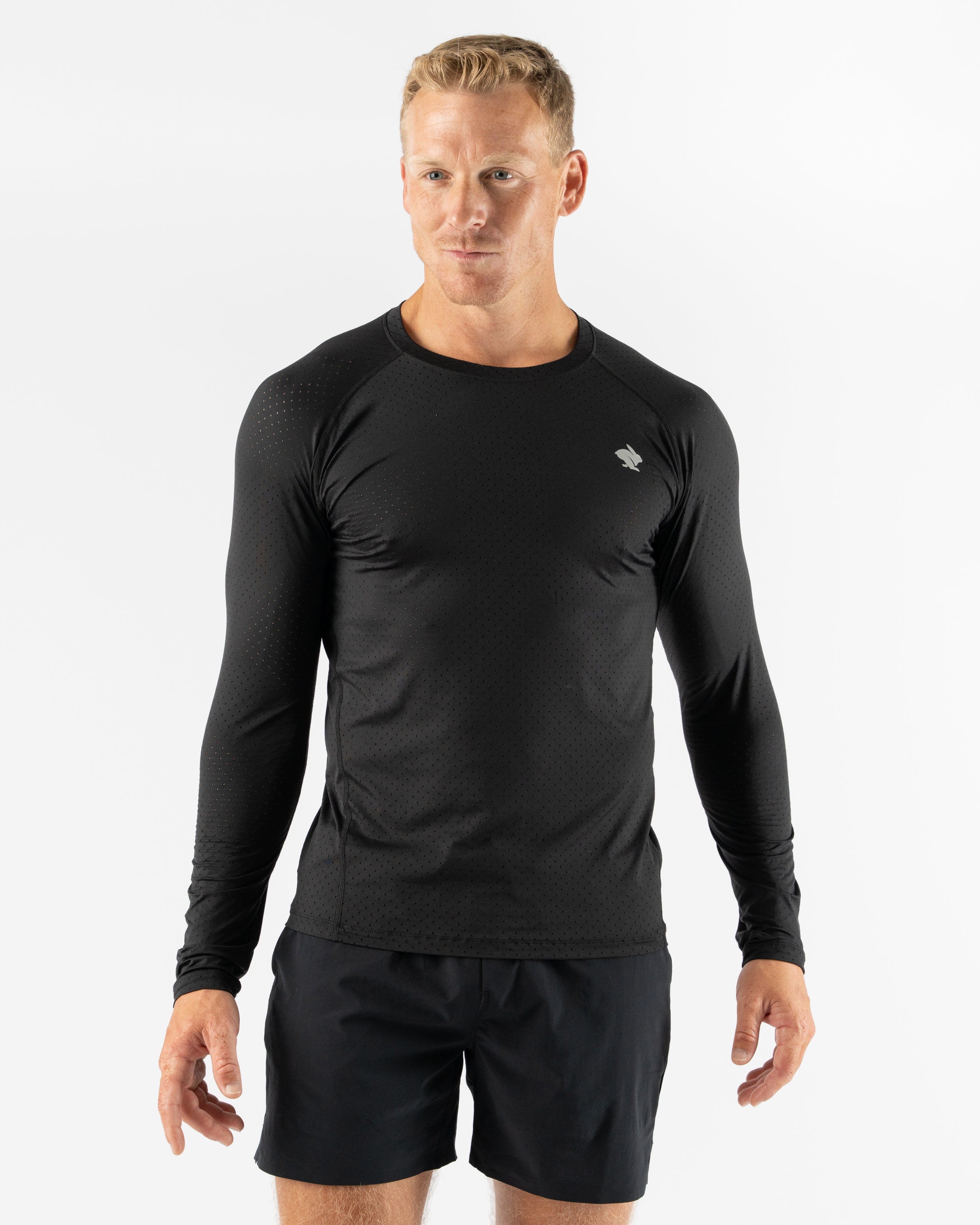 Men's Easy Tee Performance Ice Long Sleeve Shirt - Moisture Wicking & Breathable for Workouts, Running & Outdoor Activities