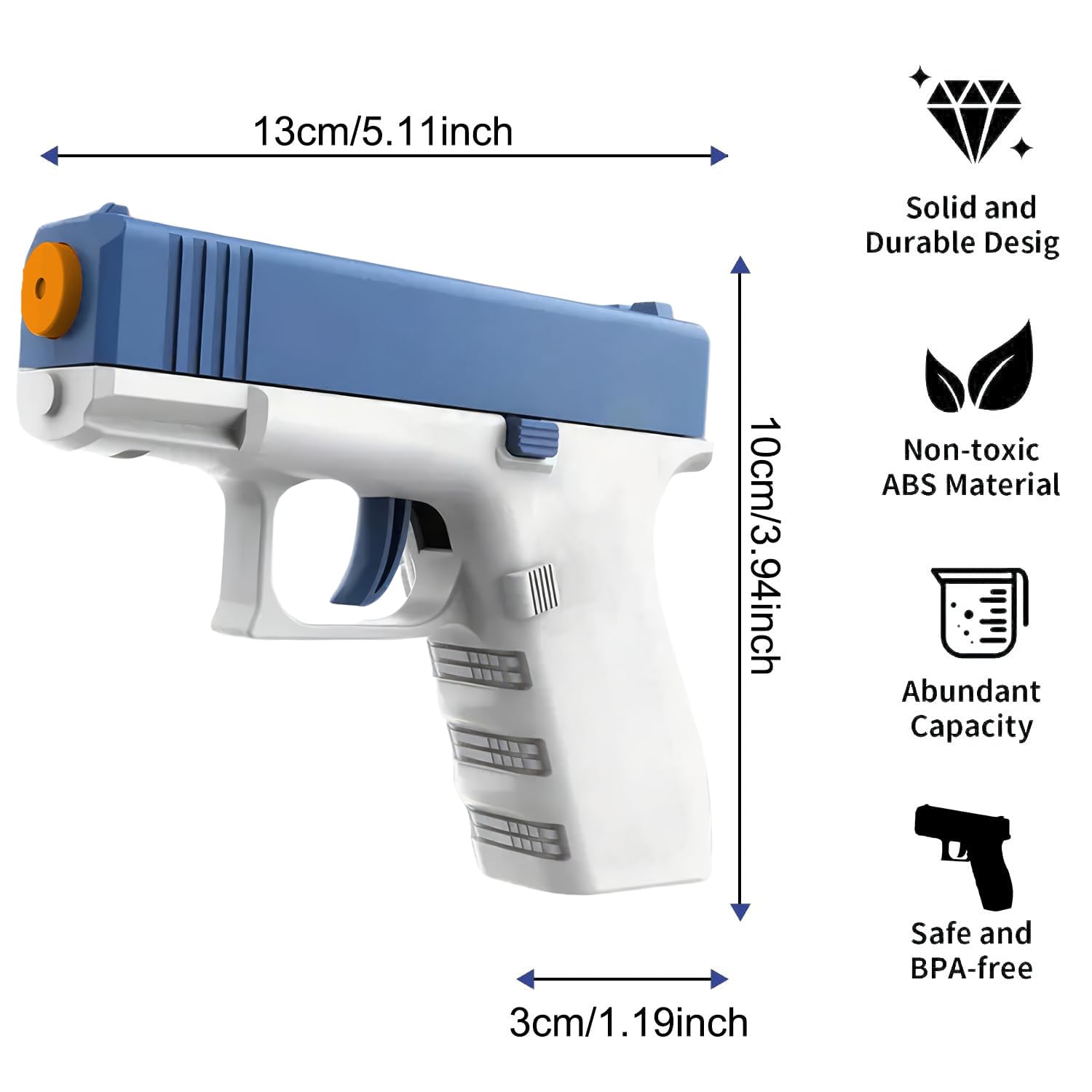 2 Pack Super Squirt Water Blaster Guns - Manual Water Soaker Toys for Kids, No Charging Needed | Perfect for Summer Pool Parties, Beach Battles & Outdoor Water Play | Fun Gifts for Boys & Girls