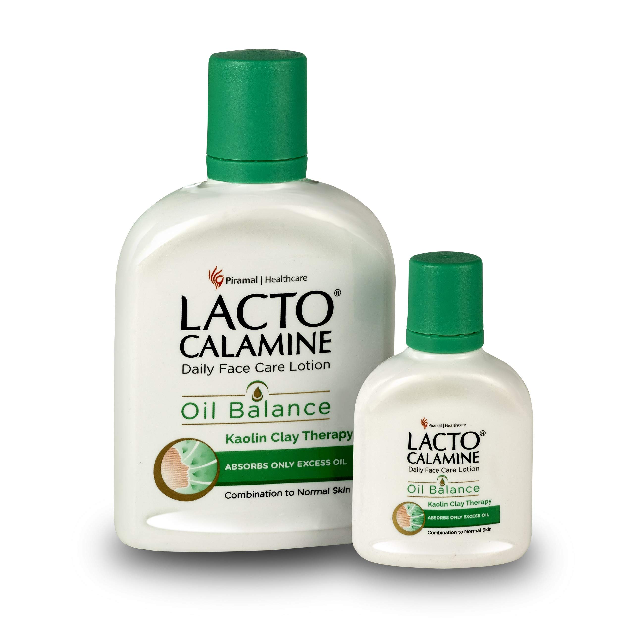 Lacto Calamine Oil Balance Lotion 120ml for Oily & Combination Skin - Free 30ml Combination Skin Lotion - Face Moisturizer for Acne-Prone Skin, Shine Control & Daily Skincare Routine