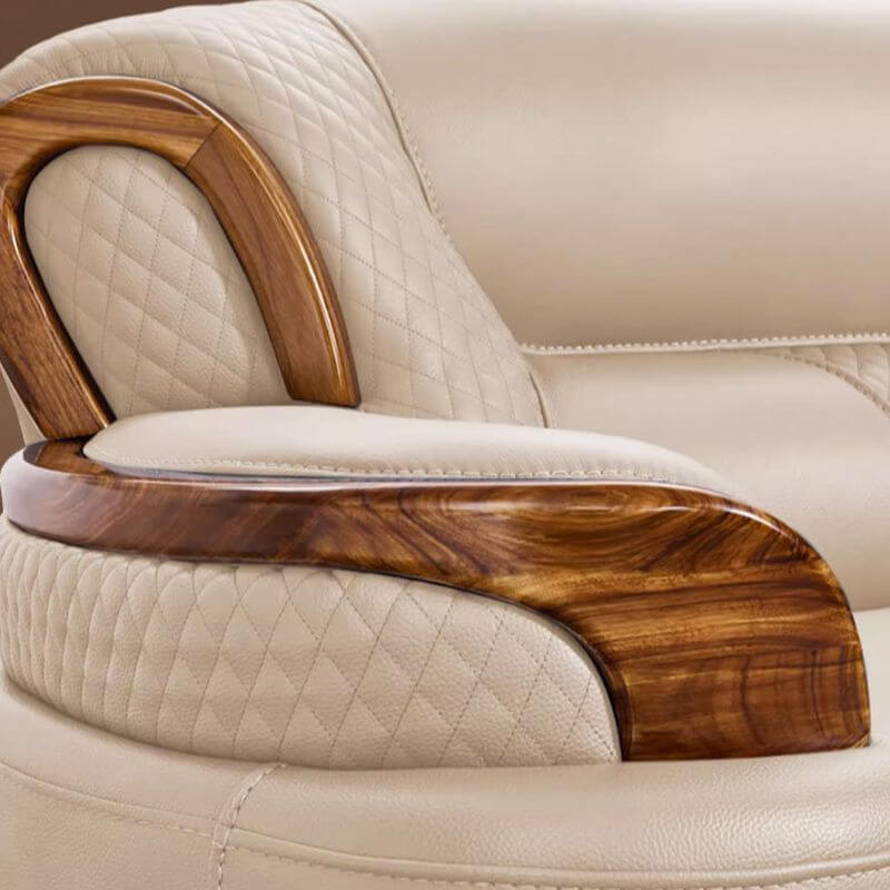 Stylish Beige Scratch-Resistant Solid Color Sofa - 2, 3 & 4 Seater Options for Living Room, Lounge & Office