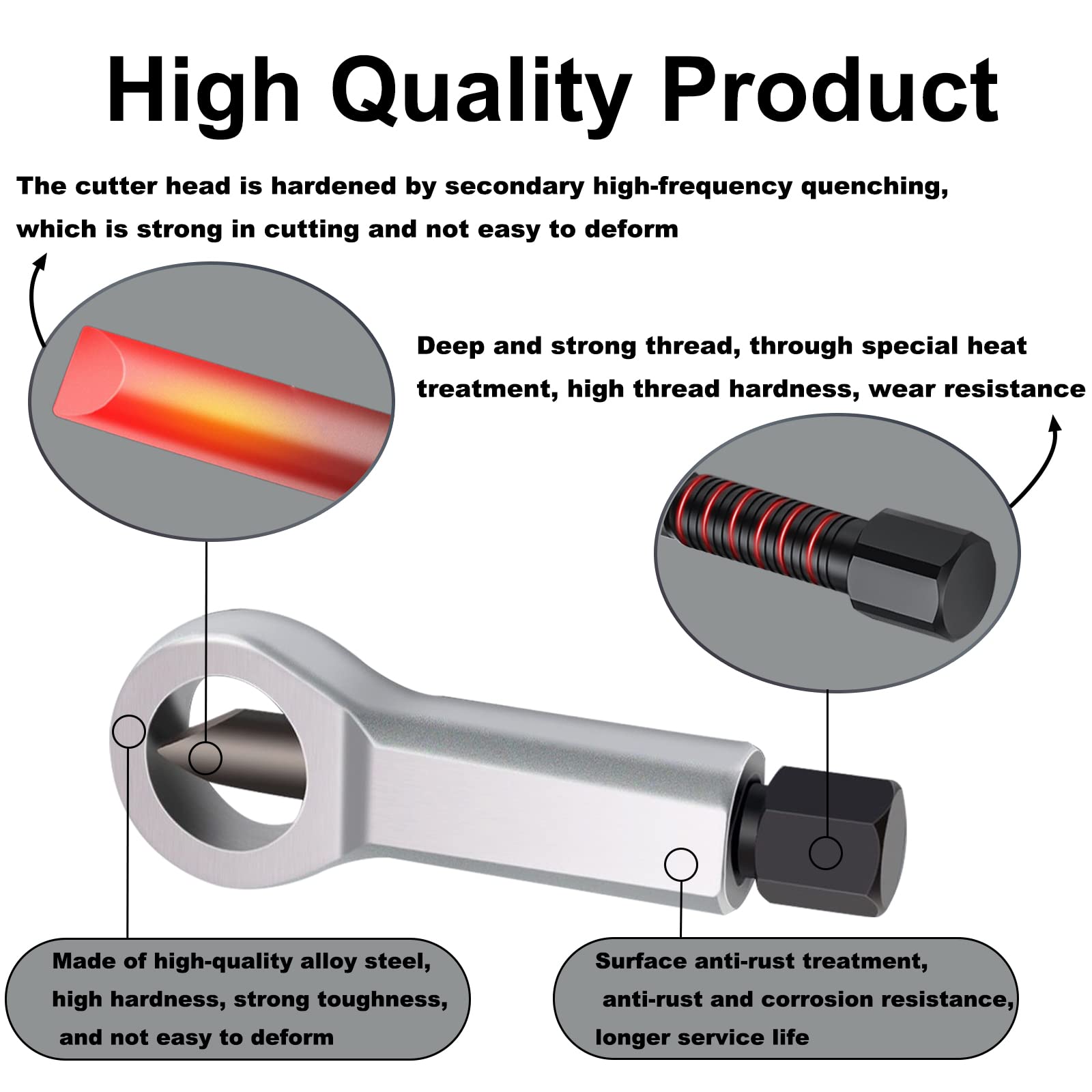 Heavy Duty Nut Splitter Cracker Tool - Rustproof Metal Nut Separator & Extractor for Broken/Damaged Nuts - Manual Pressure Nut Remover for Automotive, Plumbing & DIY Repairs