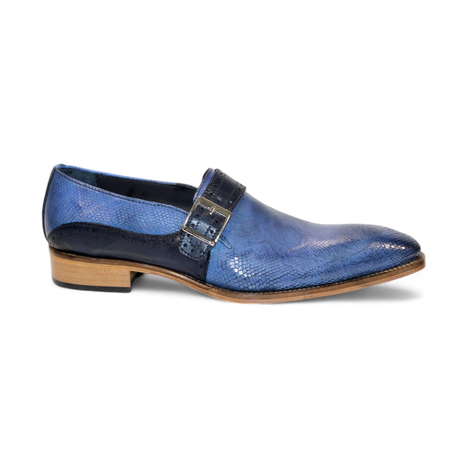 Duca Di Matiste Sezze Men's Dress Shoes - Powder Blue & Navy Oxfords for Formal Occasions, Weddings & Business Events