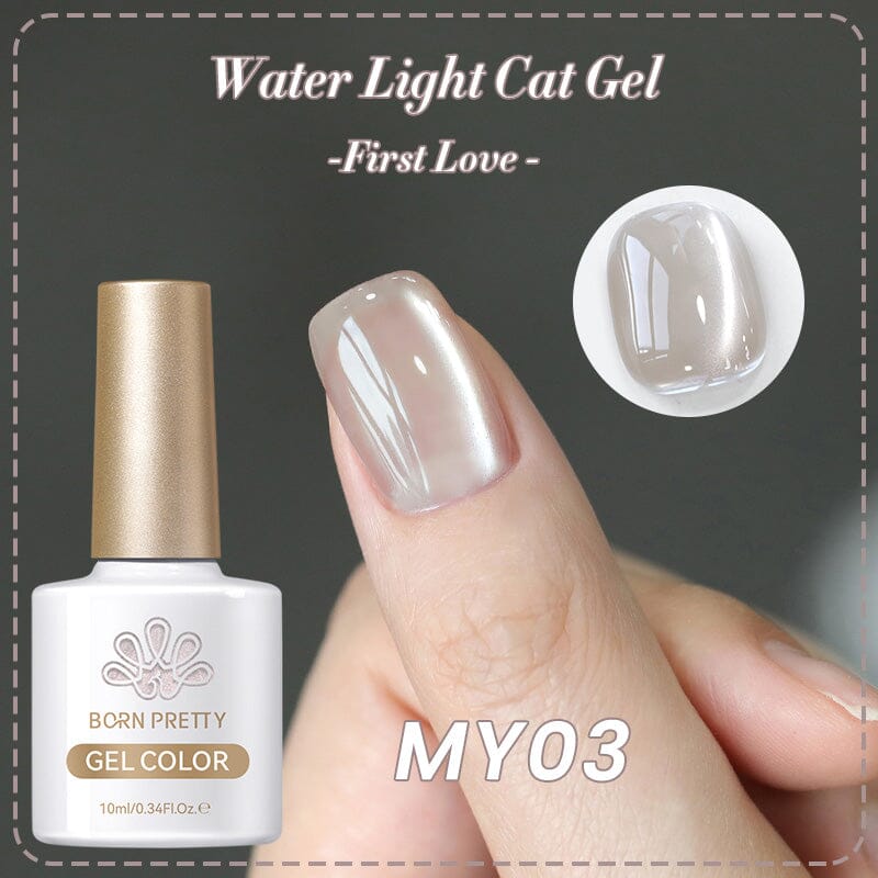 Water Light Cat Magnetic Gel Polish - First Love MY03 (10ml) - Long-Lasting Nail Polish for Salon & Home Manicures