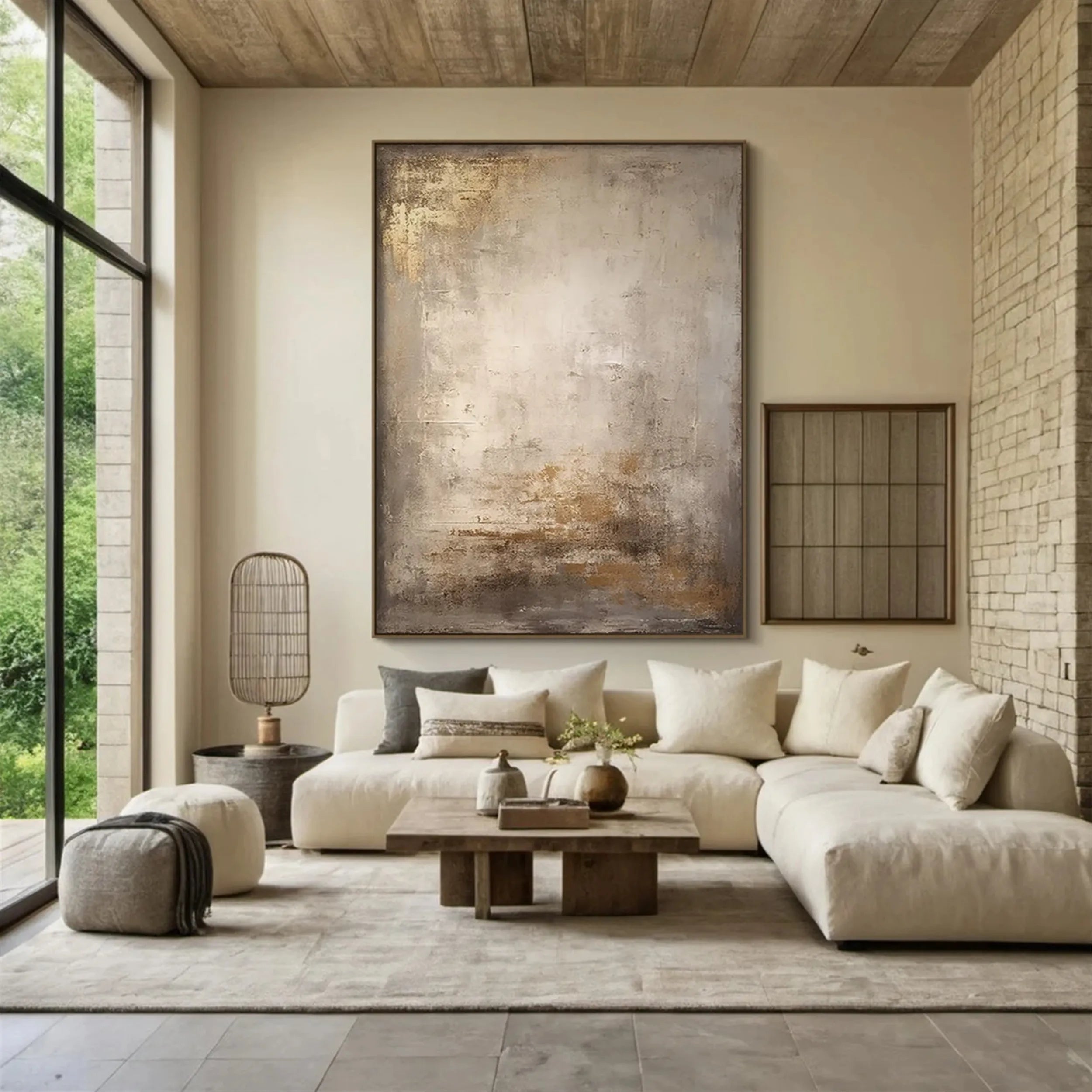 Custom Size Abstract Painting #AB 099 - Handmade Modern Wall Art for Living Room, Bedroom & Office Decor