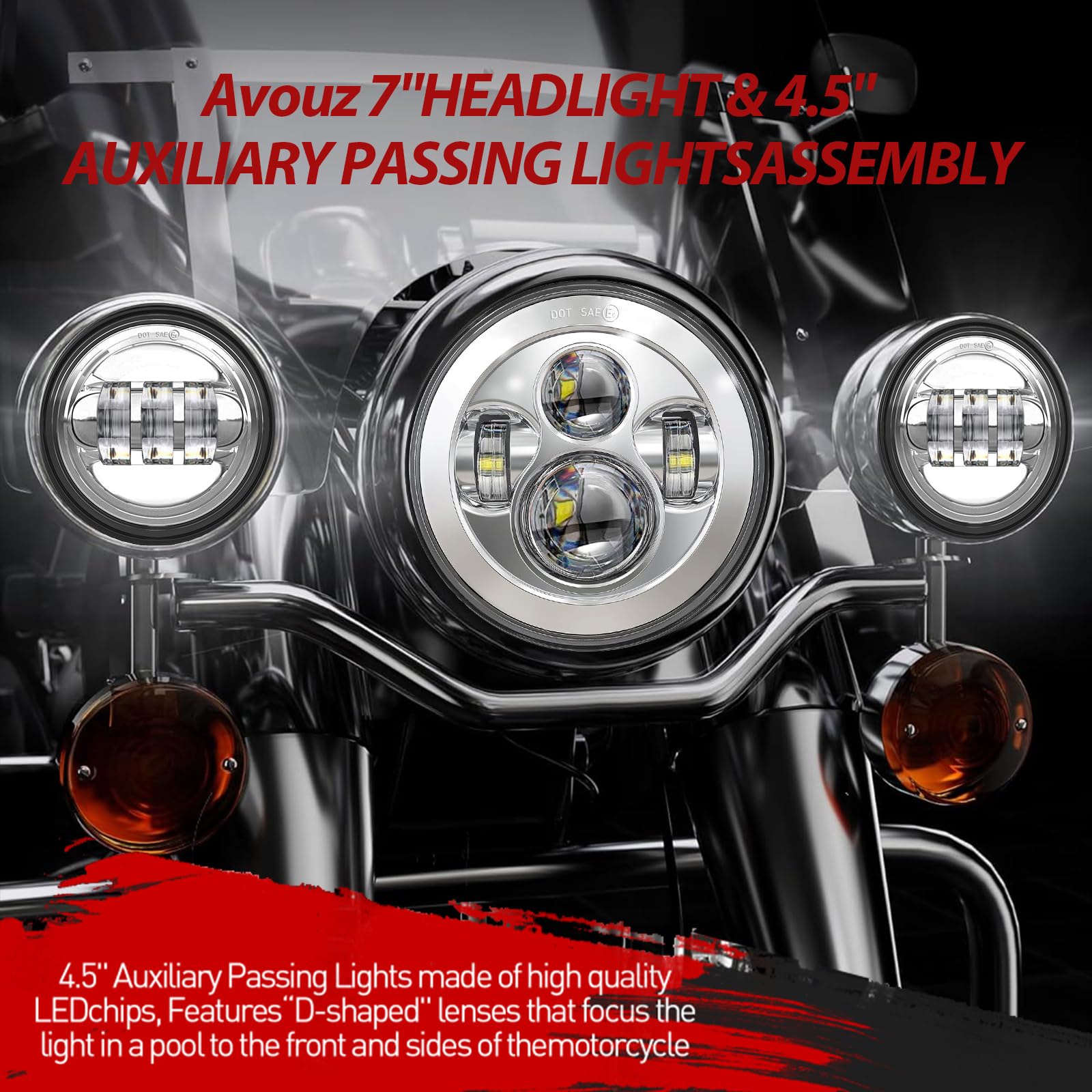 7 Inch LED Motorcycle Headlight & 4.5