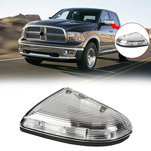 **2010-2018 Dodge Ram 1500 2500 Front Right LED Turn Signal Mirror Assembly with Puddle Lamp - Replacement for #68064948AA - Perfect for Night Driving & Parking Assistance**