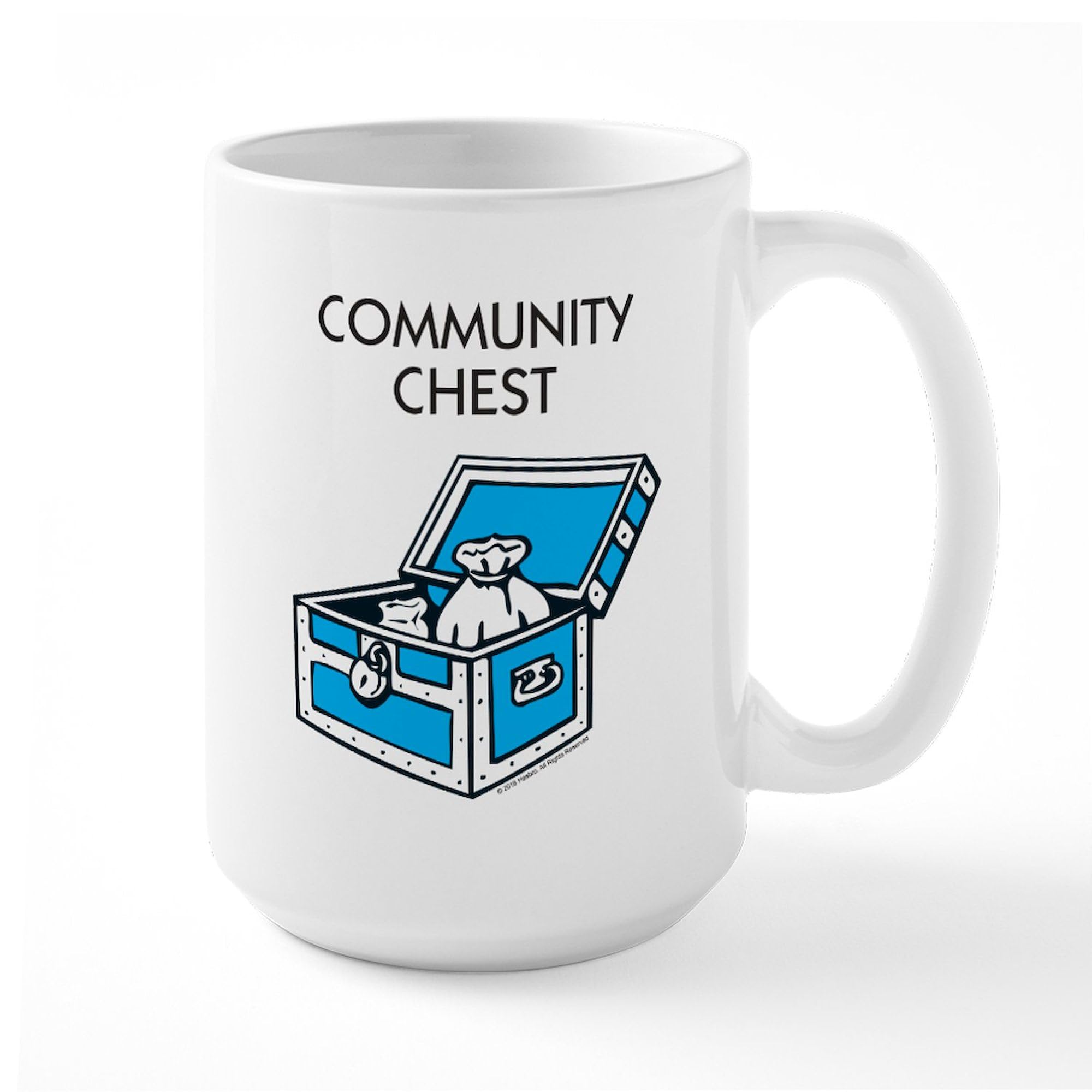 Monopoly Community Chest 15 oz (444 ml) Ceramic Coffee Mug - Fun Board Game Themed Gift for Game Nights, Office Use & Collectors